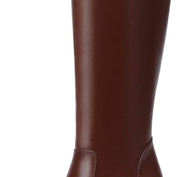 Brand New Knee High Boots Women Chunky Heeled Square Toe Boot Platform Tall Long - Picture 1 of 9